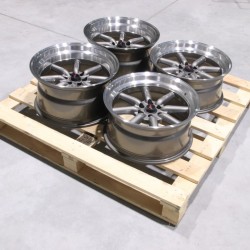 Set jante aliaj  JR19 17x8 ET0 + 17x9 ET-25 3x112 Gun Metal