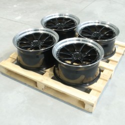Set jante aliaj  JR39 19x9,5 ET22 5x120 Glossy Negru w/Machined lip