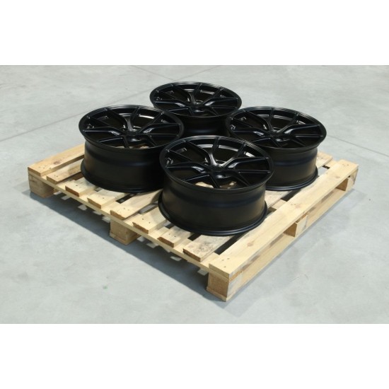 Set jante aliaj  SL01 17x7 ET35 + ET40 5x100 Matt Negru