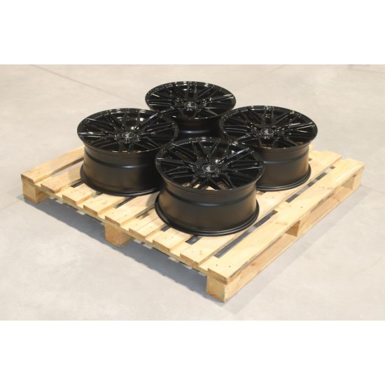 Set jante aliaj  JR28 17x8 ET38 4x100 Negru Lucios