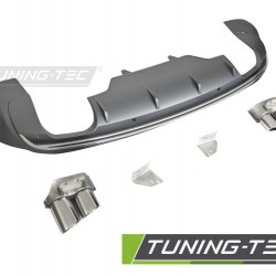 Difuzor bara spate Doua iesiri PDC SILVER sport S STYLE compatibil cu AUDI Q5 8R 08-12